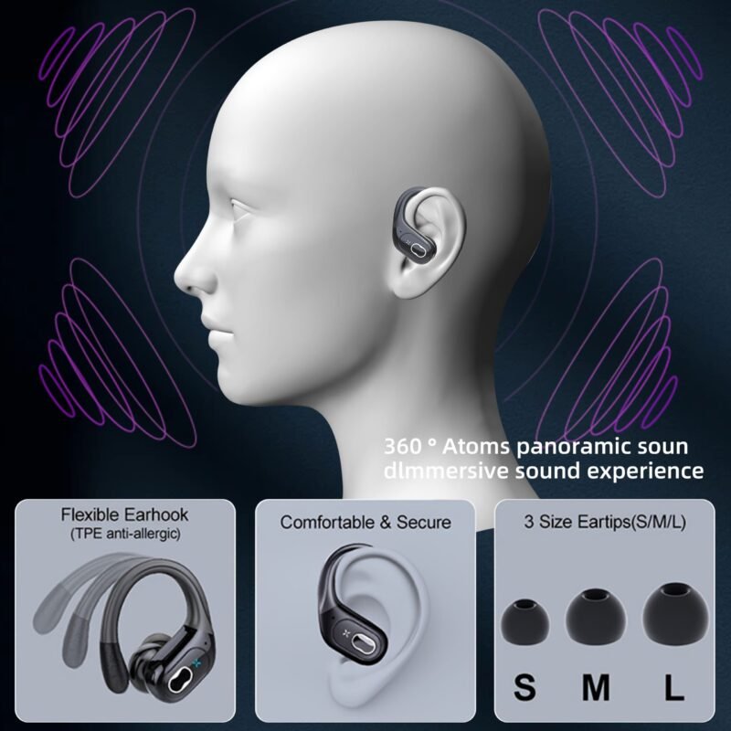 Silnek HD65 Deep Noise Cancelling Bone Conductor Waterproof Earphones Custom - Image 2