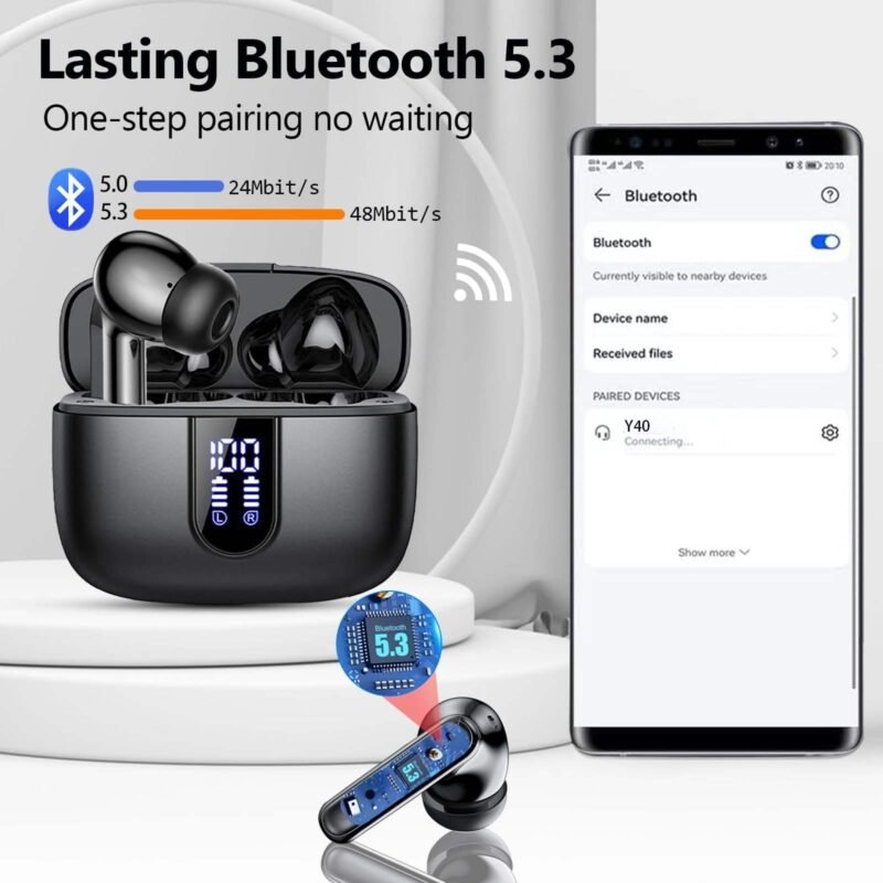 Silnek Y40 Tws ANC Call Noise Reduction Wireless Earphone Custom - Image 2
