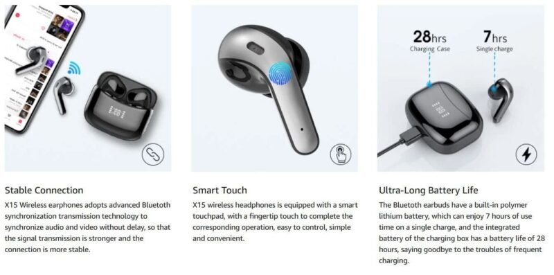 BX15 TWS Earphones - Image 3